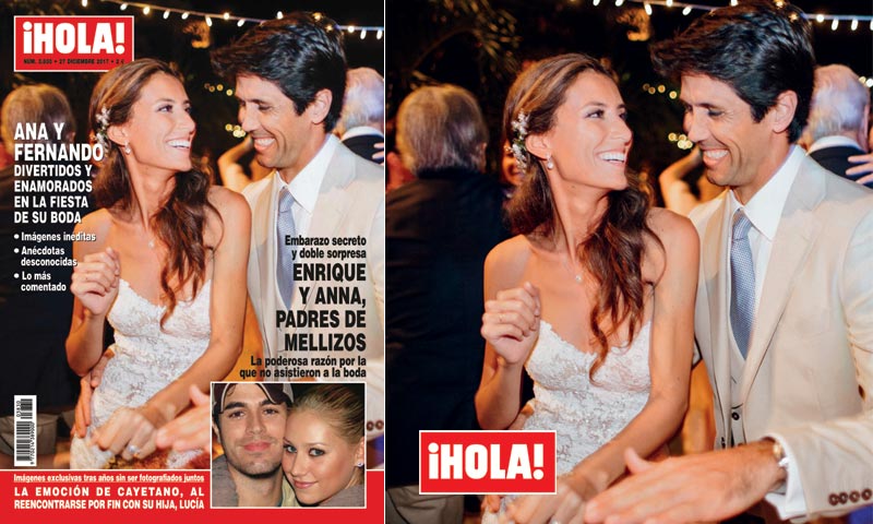 En ¡HOLA!, Ana Boyer y Fernando Verdasco, divertidos y enamorados en la fiesta de su boda