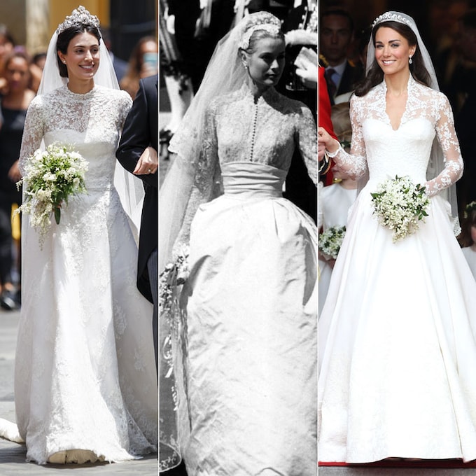 Alessandra de Osma, la Duquesa de Cambridge, Grace Kelly y un mismo estilo de vestido de novia