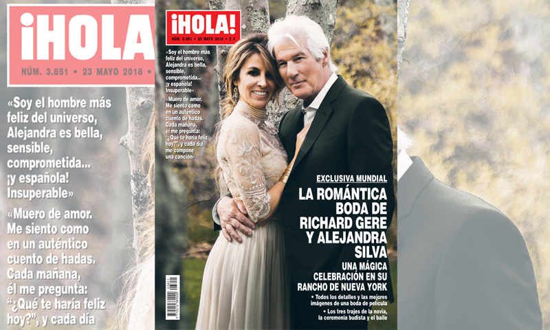 Exclusiva mundial en ¡HOLA!: los tres vestidos de novia de Alejandra Silva en su boda con Richard Gere