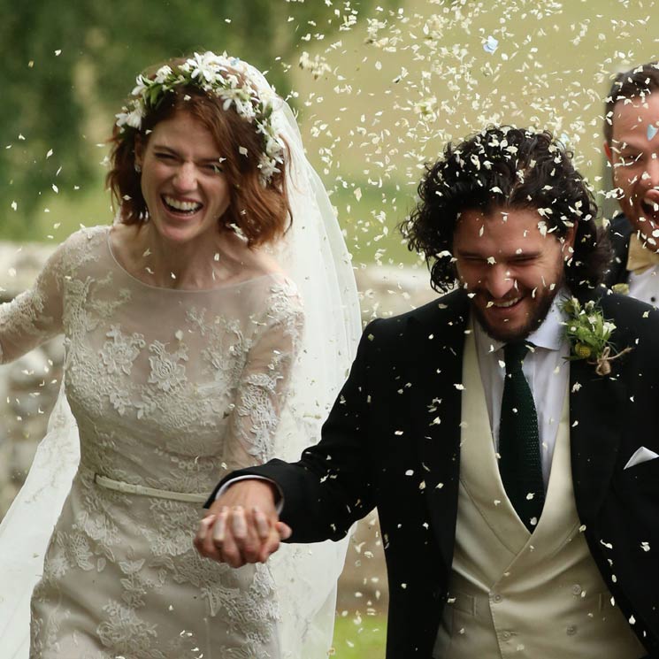 Kit Harington y Rose Leslie se casan rodeados de sus compañeros de 'Juego de Tronos'