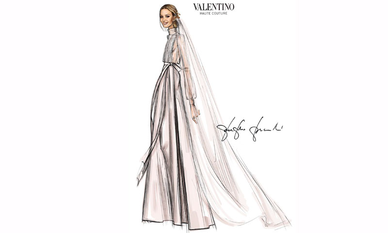 Así imaginó el diseñador el vestido que enamoró a Marta Ortega
