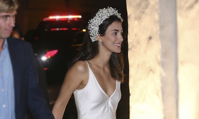 Alessandra de Osma y Miranda Kerr: una diadema de flores para distintos momentos de la boda