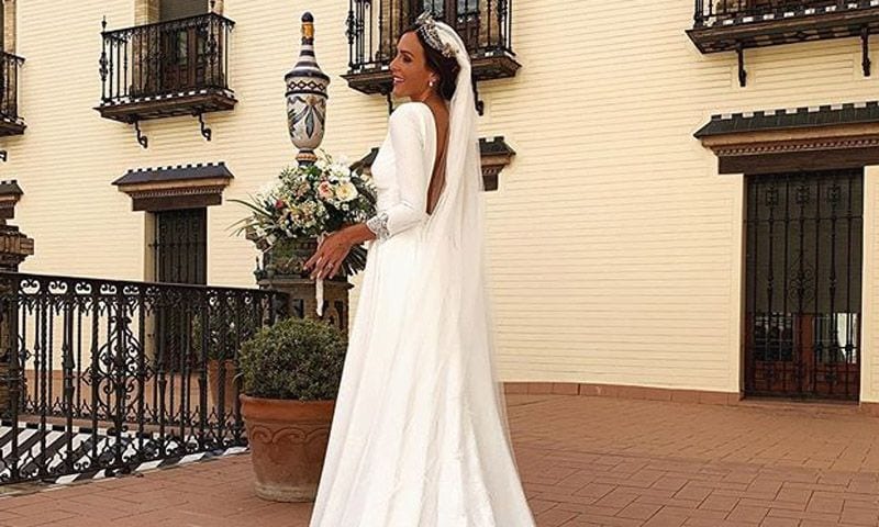 Rocío Osorno, una sofisticada novia que ha diseñado su propio vestido