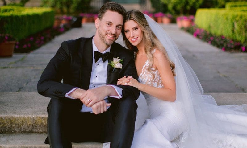 Los detalles del romántico vestido de Cat McDonell en su boda con Pau Gasol