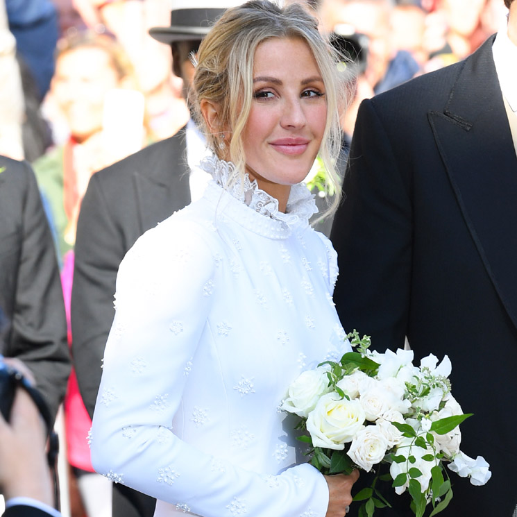 El tercer look nupcial de Ellie Goulding, una oda a las perlas y al tocado de moda entre las 'royals'