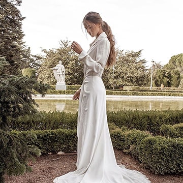 Vestido de novia camisero clearance