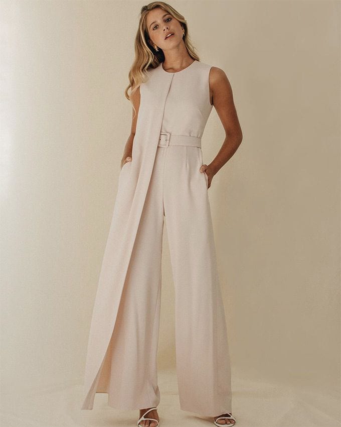 Novia traje pantalon Clearance