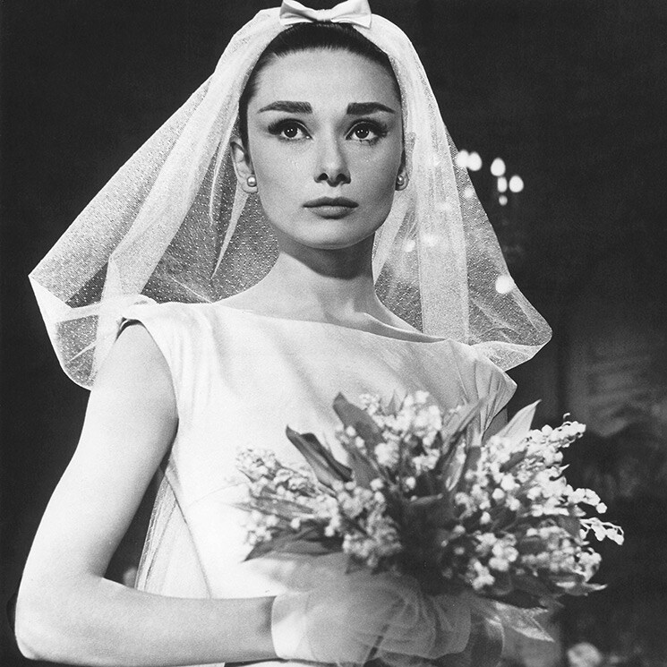 Se casó 2 veces, pero se vistió de novia 5: repasamos los looks nupciales de Audrey Hepburn