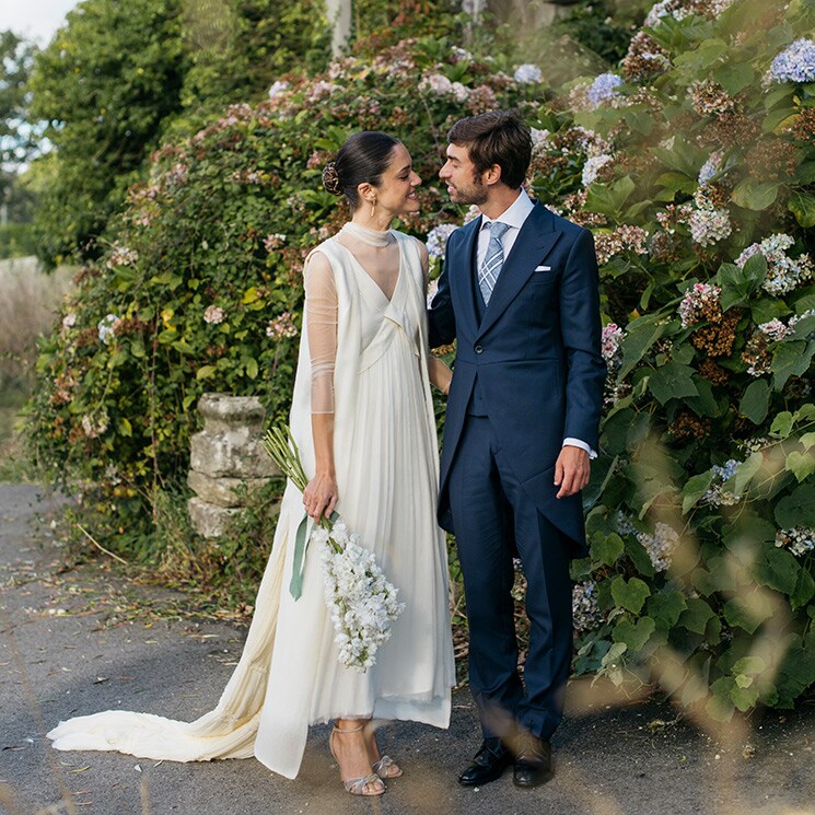 La historia de Sofía, la novia que transformó su vestido sencillo con un chaleco desmontable