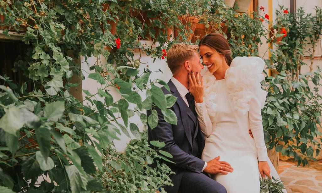 La boda de Yolanda con vestido de Fernando Claro