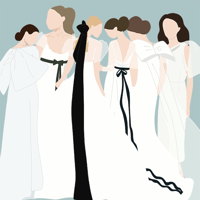 Ocho formas de transformar un vestido de novia sencillo con un lazo
