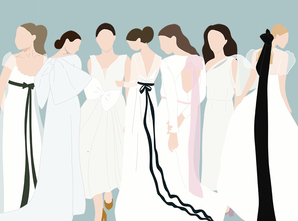 Ocho formas de transformar un vestido de novia sencillo con un lazo