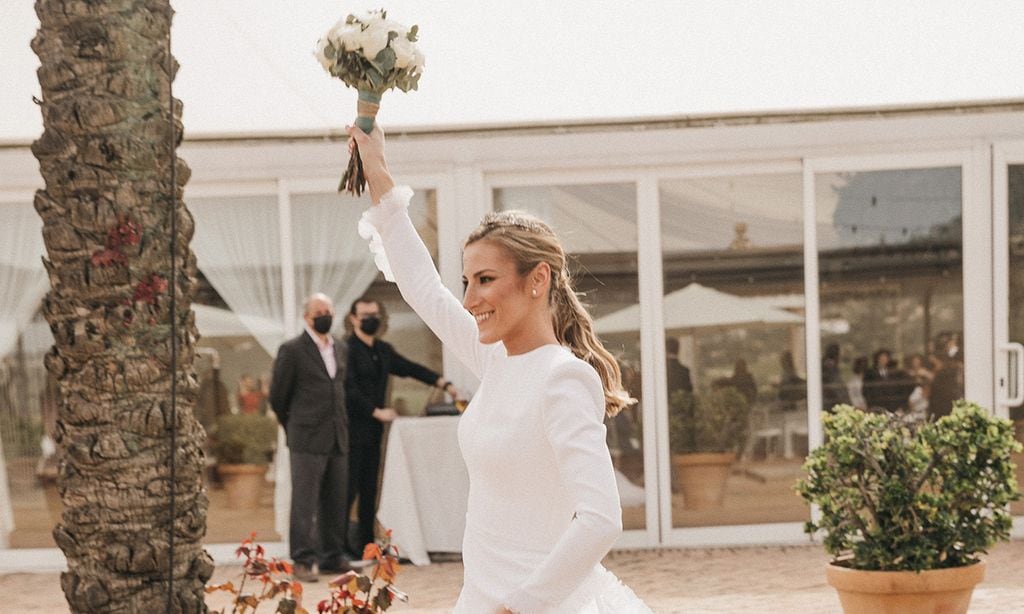La boda de Ana en Córdoba con una tiara familiar y un vestido en homenaje a su madre
