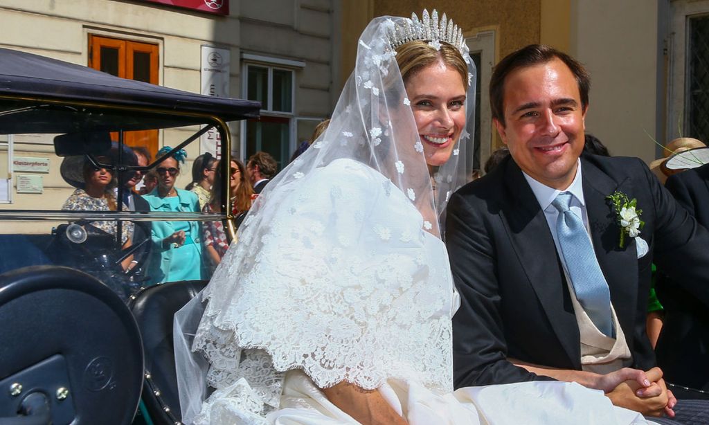 Maria Anunciata de Liechtenstein en su boda