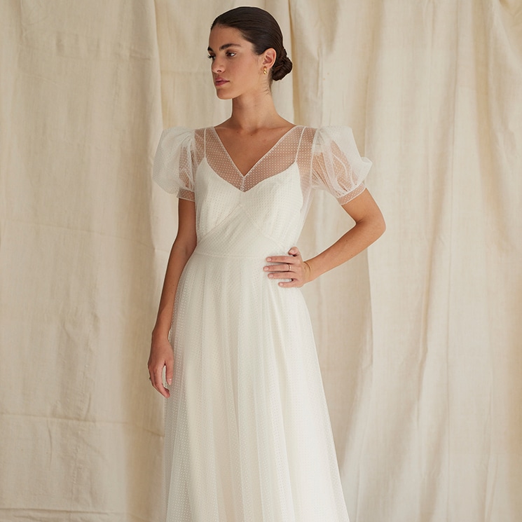 Vestidos de novia con mangas abullonadas con los que convertirte en una novia viral