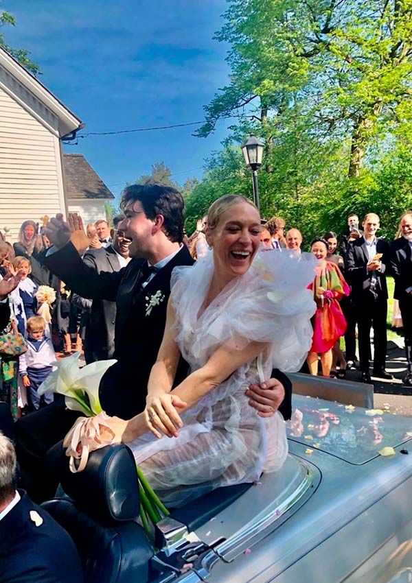 Chloë Sevigny vestida de novia el día de su boda