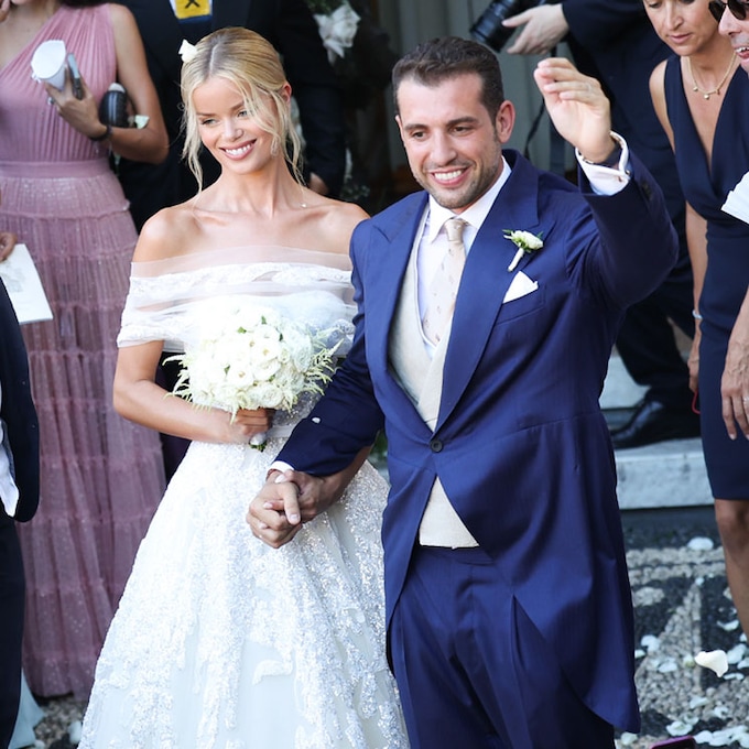 Frida Aasen se casa en Portofino con un vestido de princesa desmontable