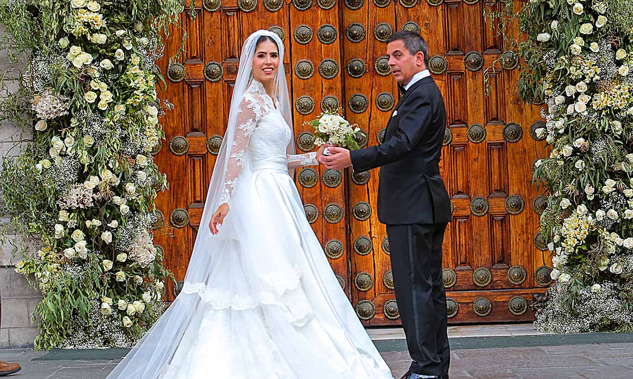 Josefina Vargas Llosa el día de su boda