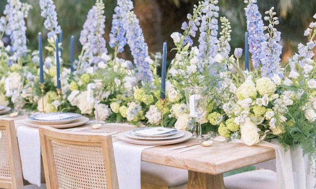 Las mejores ideas de decoración de bodas para añadir ese 'algo azul'