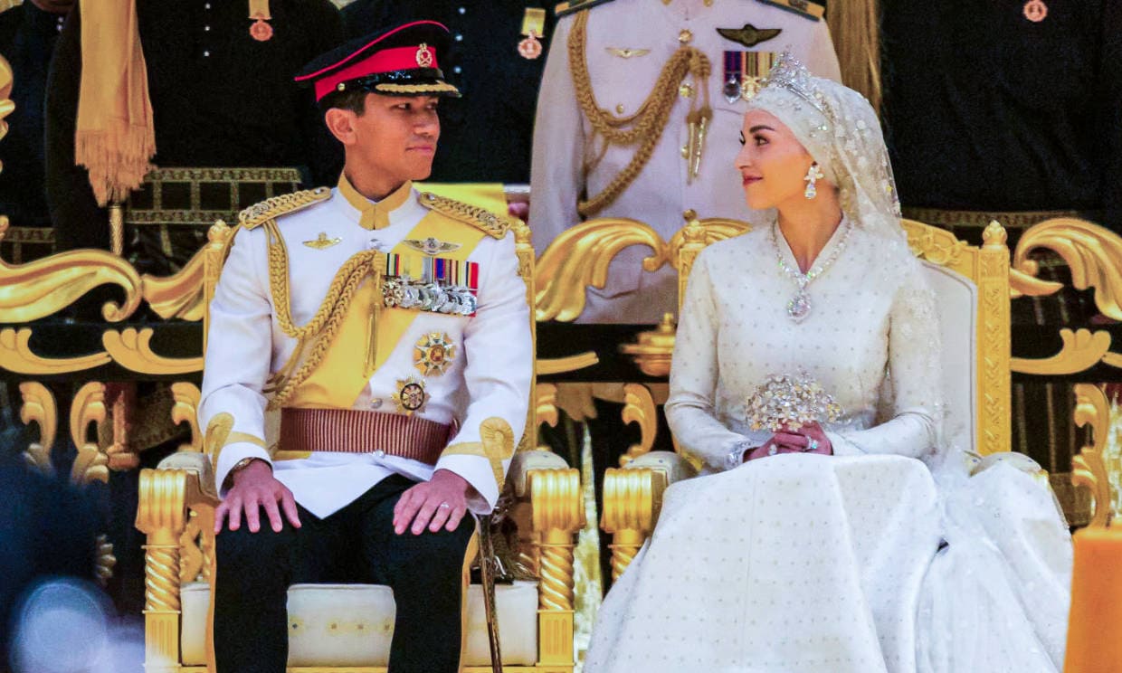 Los seis vestidos de novia de Anisha Isa Kalebic en su gran boda con el príncipe de Brunéi