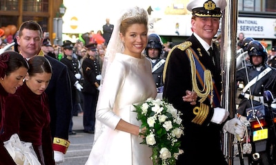 Recordamos el impresionante vestido de novia de Máxima de Países Bajos y la tiara que llevó en su boda