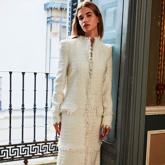 Vestidos de 'tweed' que enamorarán a las novias más clásicas y elegantes