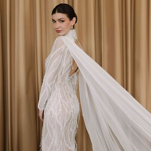 Un vestido de novia diferente para Sofia, la diseñadora que creó su propio look nupcial