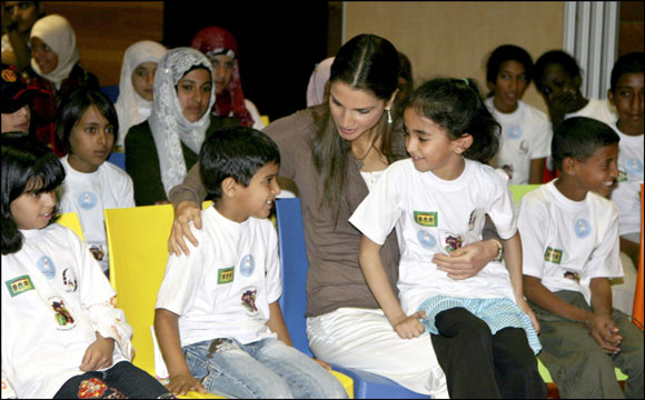 Rania de Jordania, la 'reina' de un museo infantil de Ammán