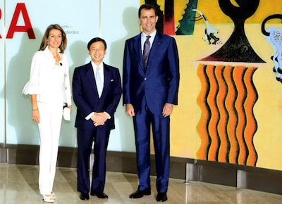 Los Príncipes de Asturias ejercen de anfitriones del príncipe Naruhito durante su visita a España