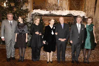 La Familia Real belga al completo asiste al concierto de Navidad en el Palacio Real de Bruselas