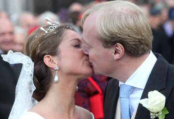 La boda del príncipe Carlos Javier de Borbón y Parma con Annemarie Gualthérie van Weezel