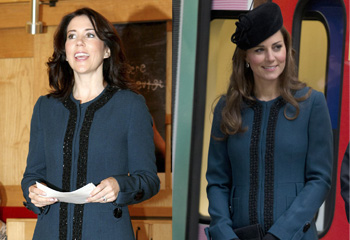 ¿Las modas pasan de moda? La Duquesa de Cambridge luce el mismo abrigo que llevó Mary de Dinamarca hace 7 años