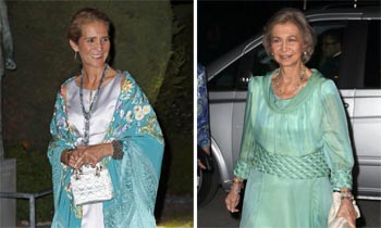 La infanta Elena se une a la fiesta por las bodas de oro de Constantino y Ana María de Grecia