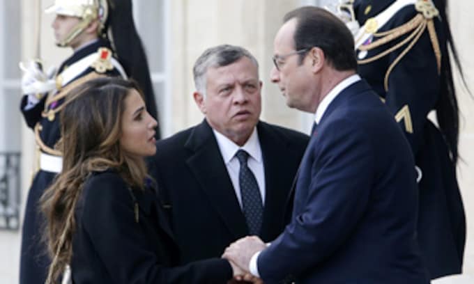 François Hollande, Angela Merkel, Mariano Rajoy, Rania de Jordania... se alzan contra el terrorismo en París