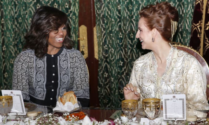 Salma de Marruecos obsequia a Michelle Obama y a Meryl Streep con un banquete de Ramadán