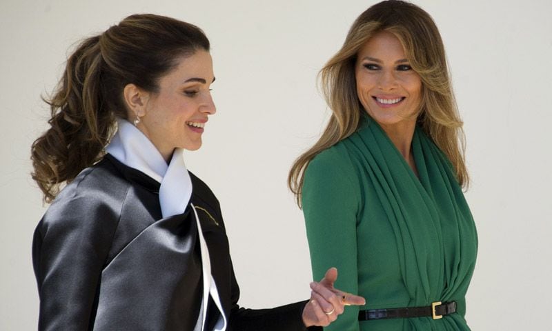 FOTOGALERÍA: Rania, ¡bienvenida a la Casa Blanca! Melania Trump se estrena ante la realeza