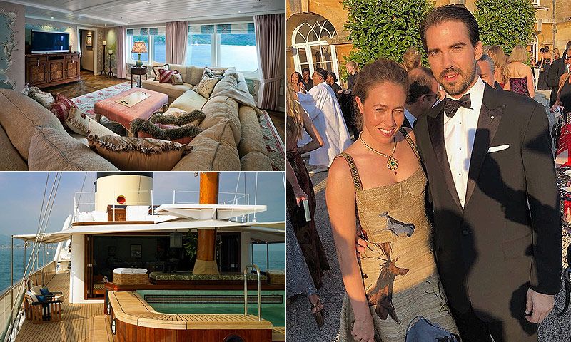 El Talitha, el fabuloso yate en el que navegan Felipe de Grecia y su novia, Nina Flohr