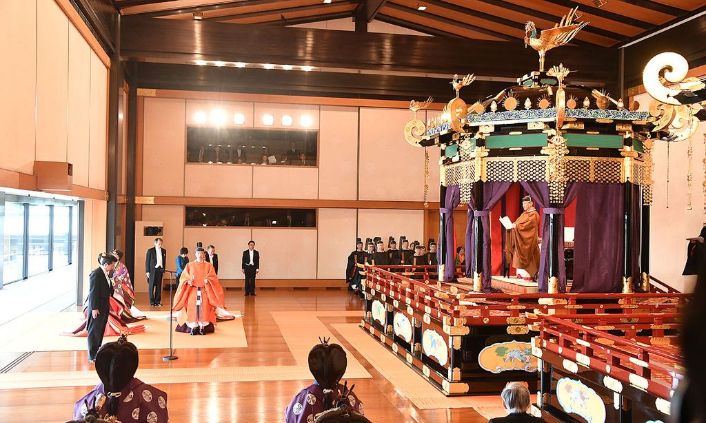 Los 'royals' llegan al banquete de la corte en el Palacio Imperial de Japón