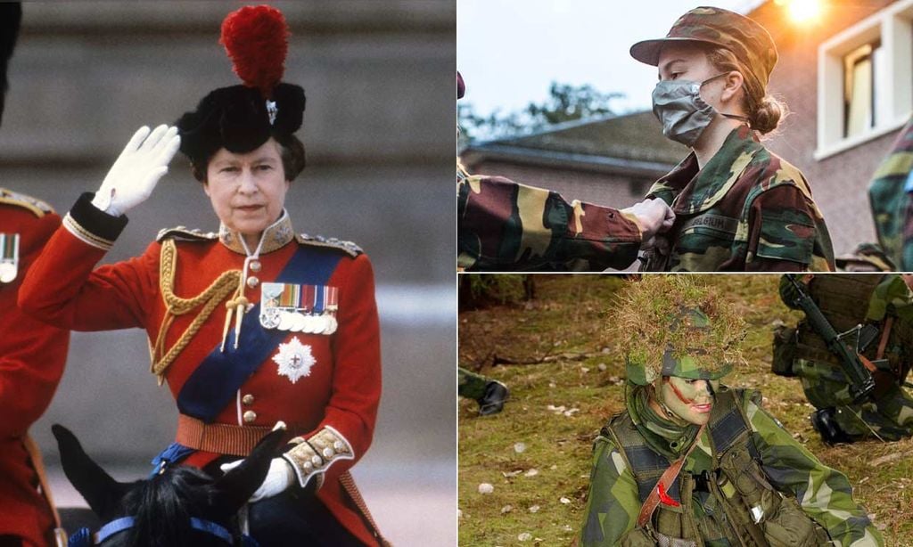 Cuando reinas y princesas cambian la tiara por el uniforme militar