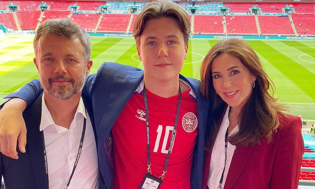 federico dinamarca, mary dinamarca y christian de dinamarca en wembley