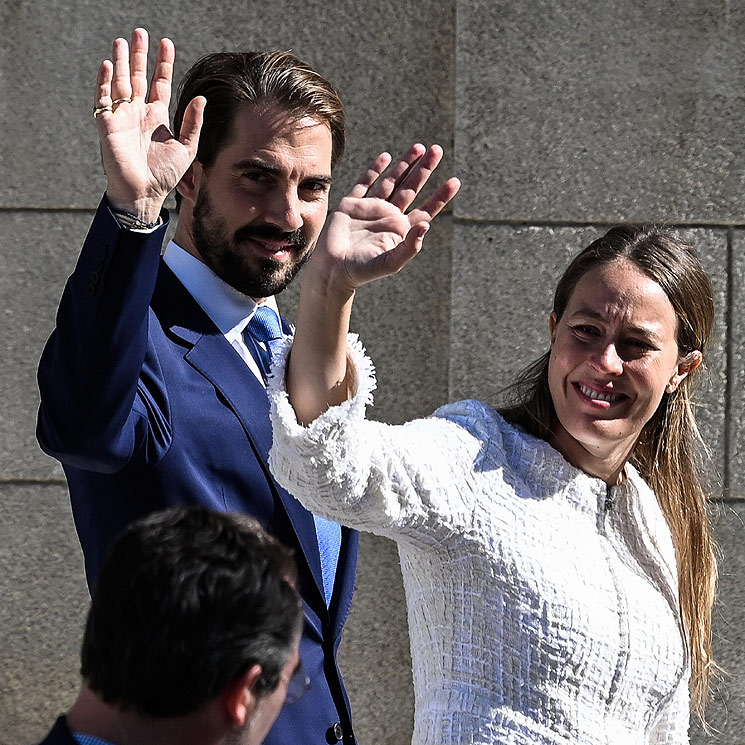 Philippos de Grecia  y Nina Flohr se reúnen horas antes de su boda con el arzobispo que les casará