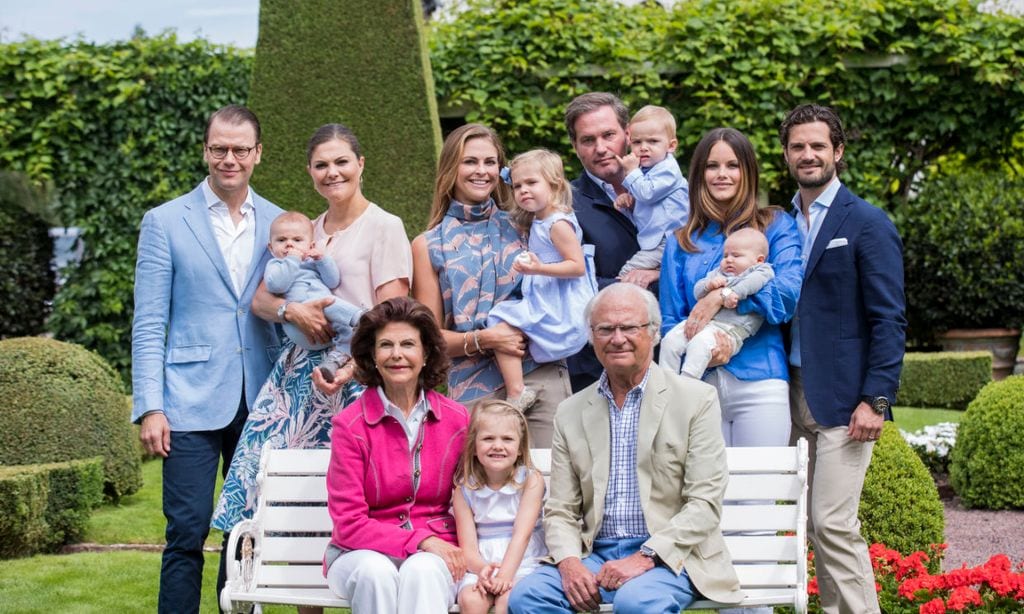 Estos son los ocho nietos de Carlos Gustavo de Suecia que este domingo cumple 77 años