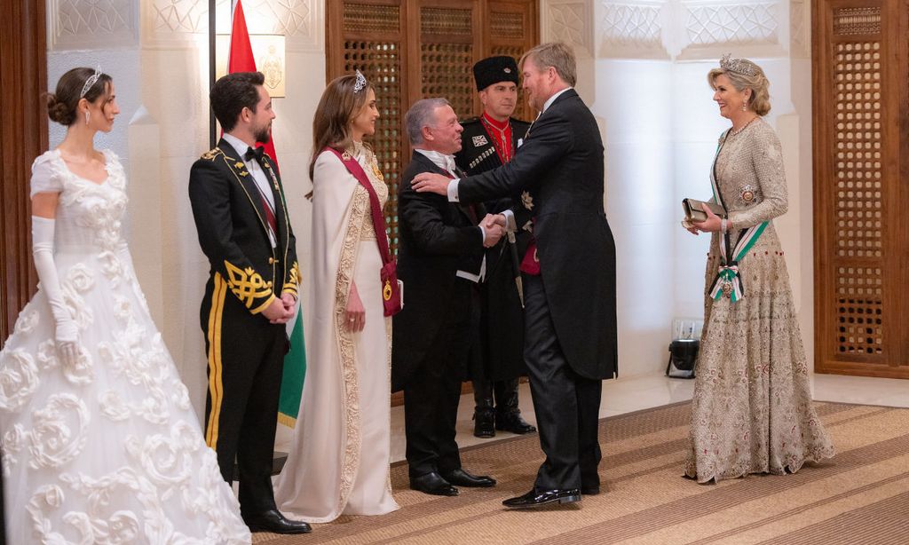 Guillermo y Máxima de Holanda con Rania, Abdalá, Hussein y Rajwa