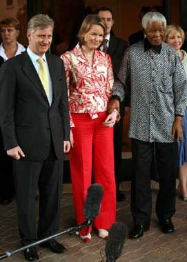 Felipe y Matilde de Bélgica, invitados de honor de Nelson Mandela