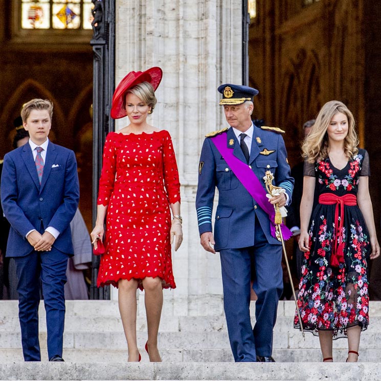 Los hijos de Felipe y Matilde de Bélgica, auténticos protagonistas del Día Nacional