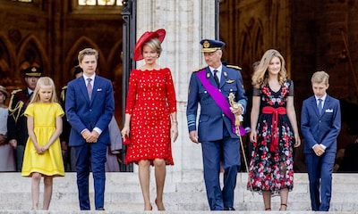 Los hijos de Felipe y Matilde de Bélgica, auténticos protagonistas del Día Nacional
