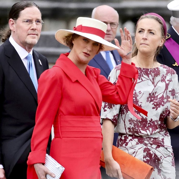 Delphine de Bélgica, de nuevo junto a la familia real en la Fiesta Nacional, se consolida como princesa
