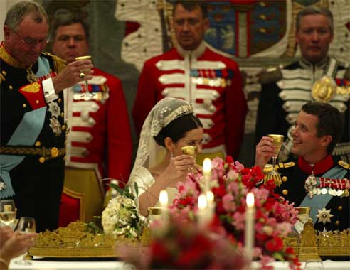 Banquete nupcial en el castillo de Fredensborg