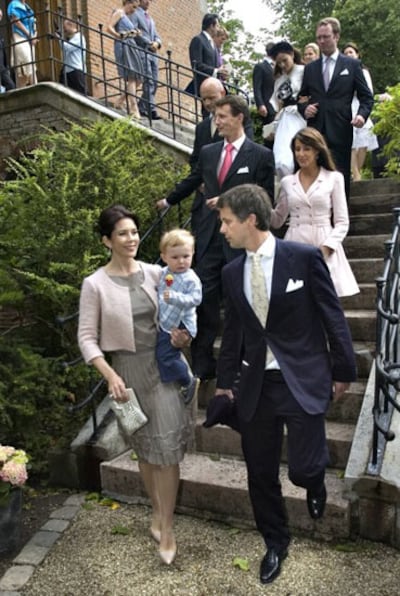 Las tres 'nueras' de la reina Margarita de Dinamarca juntas por primera vez en un bautizo