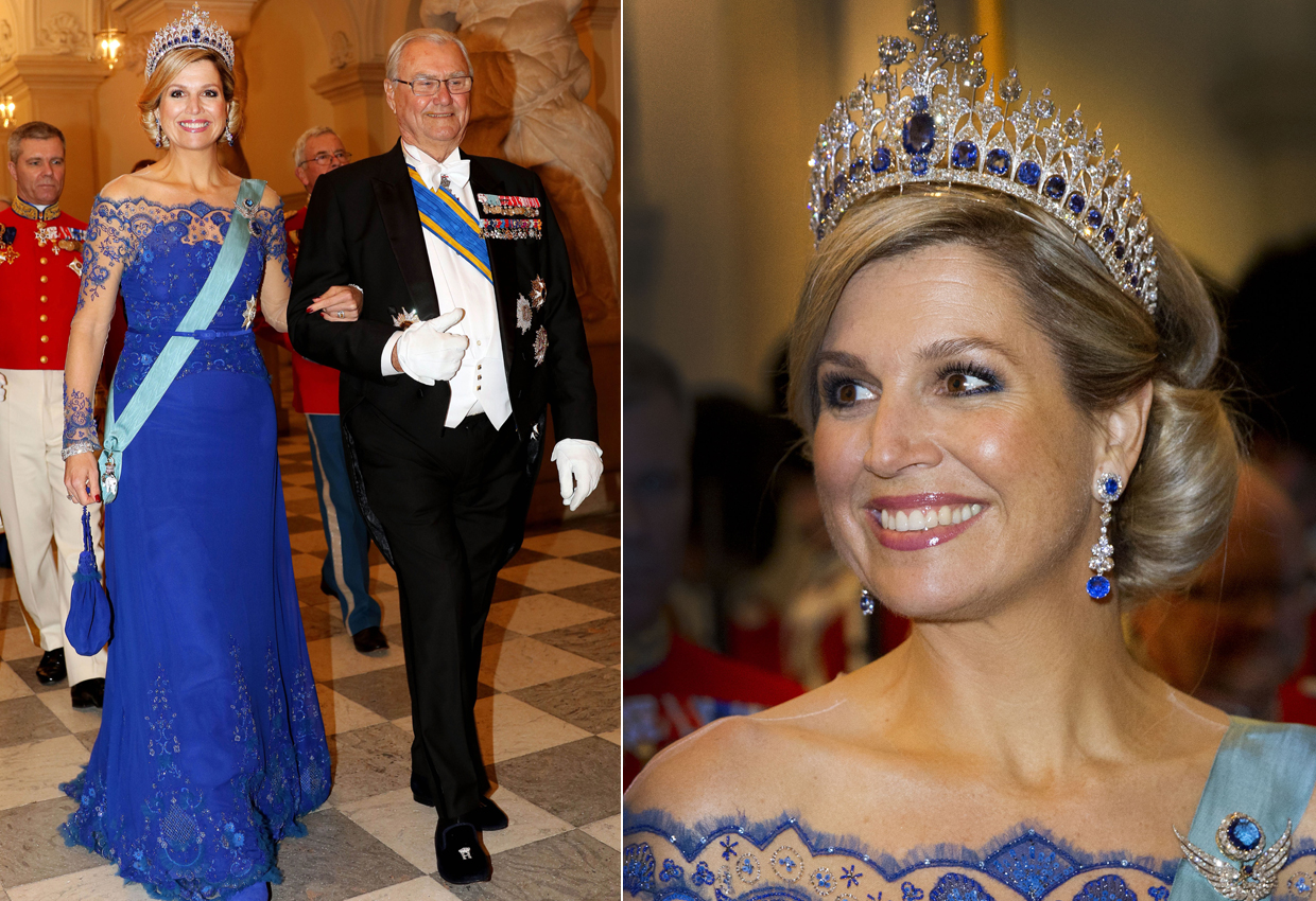 efectivo Ciudadanía mientras tanto Máxima de Holanda vuelve a vestirse como toda una reina y repite el vestido  de su